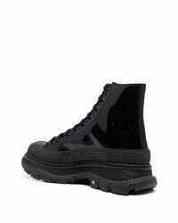 Baskets montantes en cuir noires Alexander McQueen