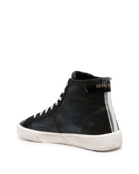 Baskets montantes en cuir noires Diesel