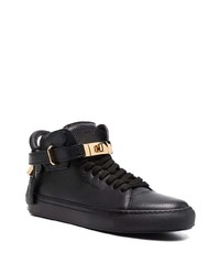 Baskets montantes en cuir noires Buscemi