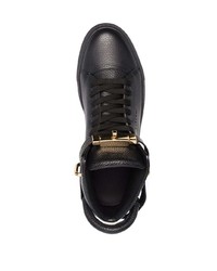 Baskets montantes en cuir noires Buscemi