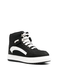 Baskets montantes en cuir noires DSQUARED2