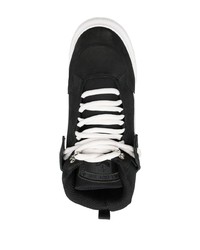 Baskets montantes en cuir noires DSQUARED2