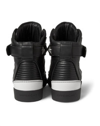 Baskets montantes en cuir noires Givenchy