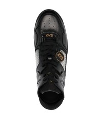 Baskets montantes en cuir noires Ea7 Emporio Armani