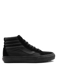 Baskets montantes en cuir noires Vans