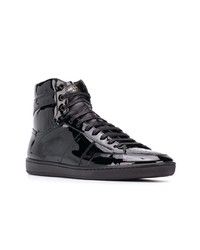 Baskets montantes en cuir noires Saint Laurent