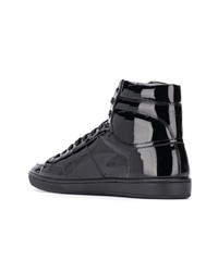 Baskets montantes en cuir noires Saint Laurent