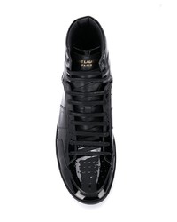 Baskets montantes en cuir noires Saint Laurent