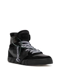 Baskets montantes en cuir noires Off-White