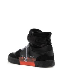 Baskets montantes en cuir noires Off-White