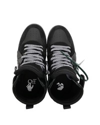 Baskets montantes en cuir noires Off-White