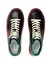 Baskets montantes en cuir noires Gucci