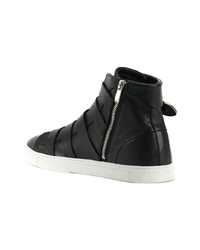 Baskets montantes en cuir noires DSQUARED2