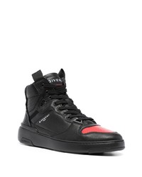 Baskets montantes en cuir noires Givenchy