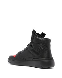 Baskets montantes en cuir noires Givenchy