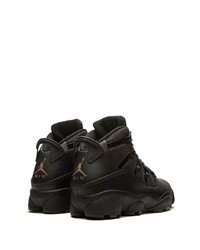 Baskets montantes en cuir noires Jordan