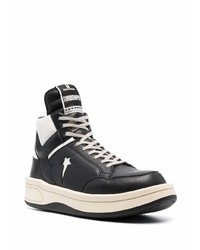 Baskets montantes en cuir noires Rick Owens DRKSHDW