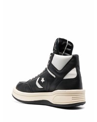 Baskets montantes en cuir noires Rick Owens DRKSHDW