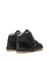 Baskets montantes en cuir noires Jordan