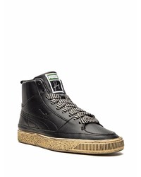 Baskets montantes en cuir noires Puma