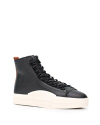 Baskets montantes en cuir noires Y-3