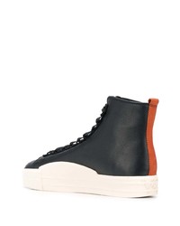 Baskets montantes en cuir noires Y-3