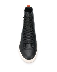 Baskets montantes en cuir noires Y-3