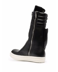 Baskets montantes en cuir noires Rick Owens