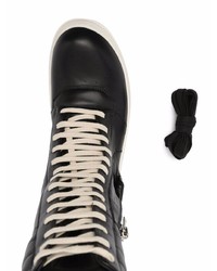 Baskets montantes en cuir noires Rick Owens