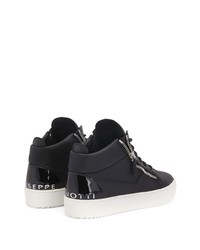 Baskets montantes en cuir noires Giuseppe Zanotti