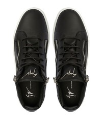 Baskets montantes en cuir noires Giuseppe Zanotti