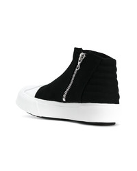 Baskets montantes en cuir noires Julius