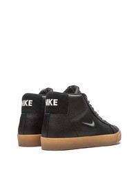 Baskets montantes en cuir noires Nike