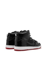 Baskets montantes en cuir noires Nike