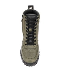 Baskets montantes en cuir olive Diesel