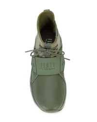 Baskets montantes en cuir olive Fenty X Puma