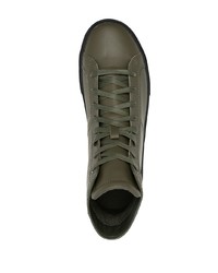 Baskets montantes en cuir olive Diesel