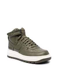 Baskets montantes en cuir olive Nike