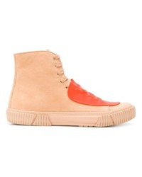 Baskets montantes en cuir orange Both