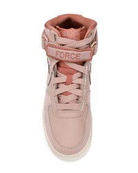 Baskets montantes en cuir roses Nike