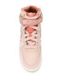 Baskets montantes en cuir roses Nike