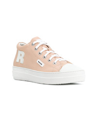 Baskets montantes en cuir roses Rucoline