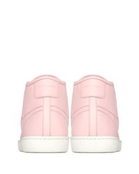 Baskets montantes en cuir roses Saint Laurent