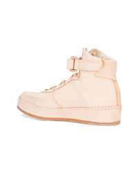 Baskets montantes en cuir roses Hender Scheme