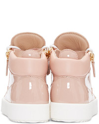 Baskets montantes en cuir roses Giuseppe Zanotti