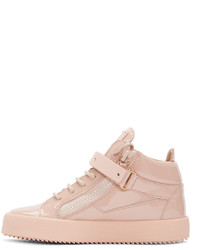 Baskets montantes en cuir roses Giuseppe Zanotti