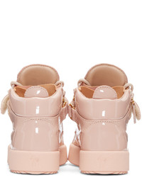 Baskets montantes en cuir roses Giuseppe Zanotti