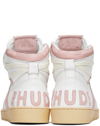 Baskets montantes en cuir roses Rhude