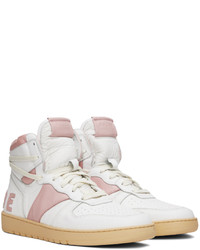 Baskets montantes en cuir roses Rhude