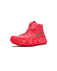 Baskets montantes en cuir rouges Nike